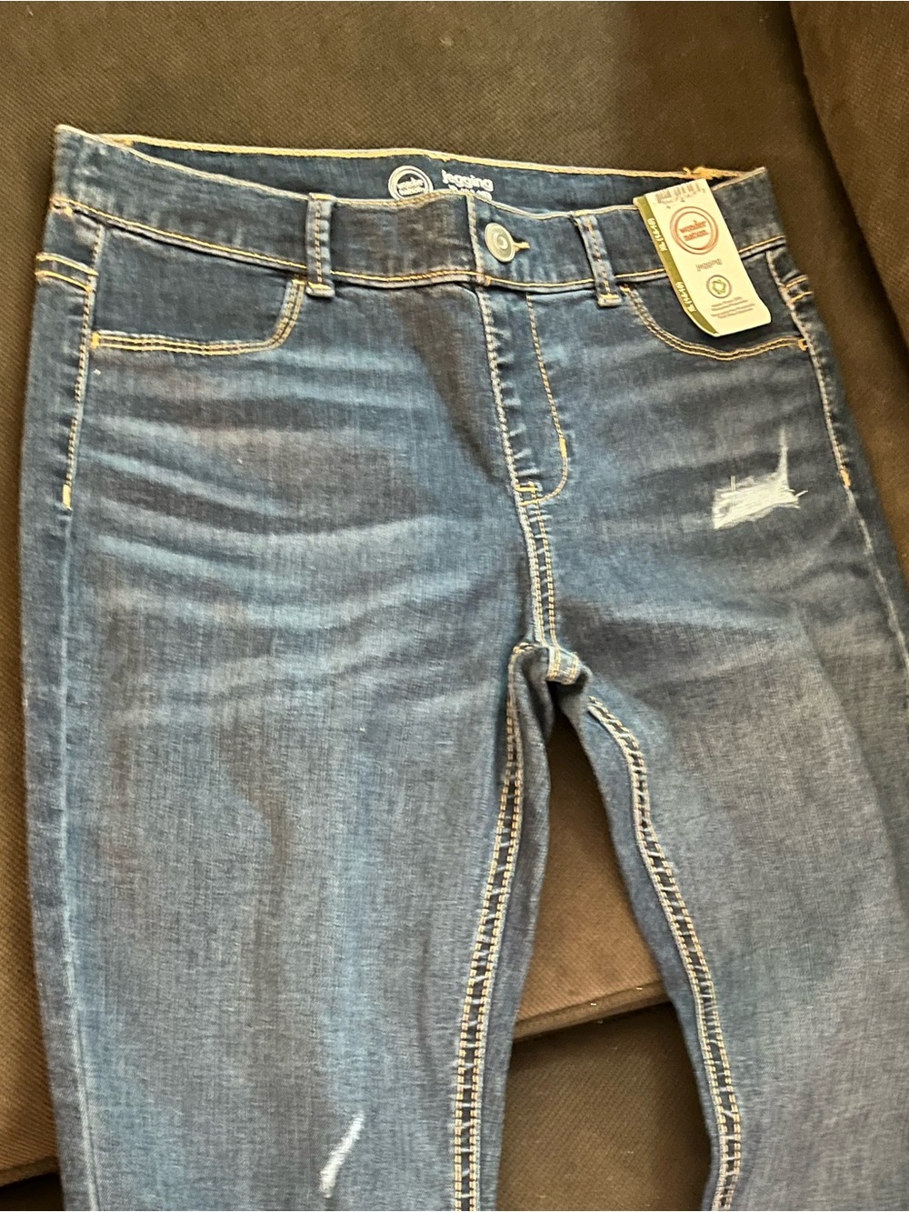 wonder nation Blue Skinny Jeans with Faded Detail